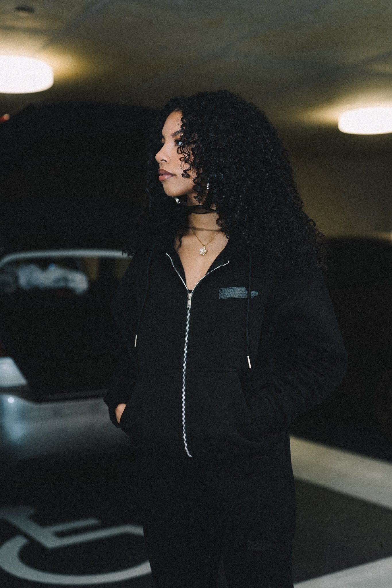 TGNS™ - RUBBER PATCHED ZIP UP - The Grind Never Stops