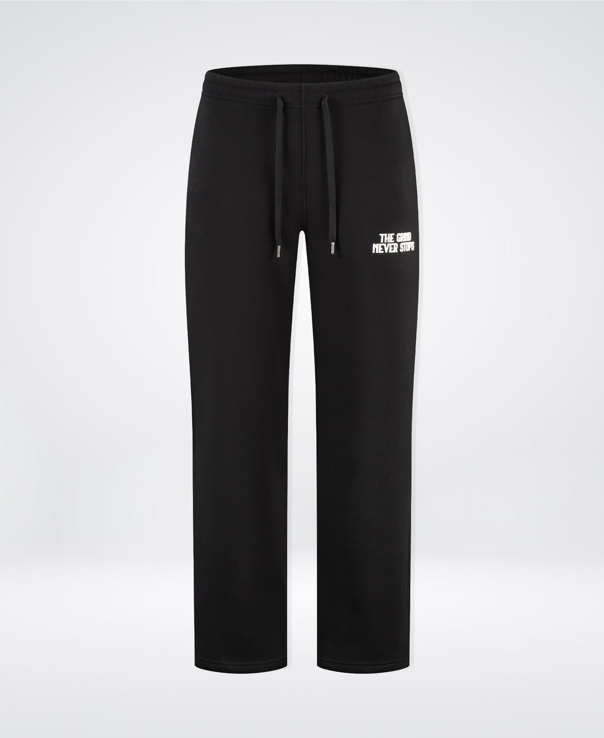 TGNS™ - ESSENTIAL STRAIGHT LEG SWEATPANTS BLACK - The Grind Never Stops