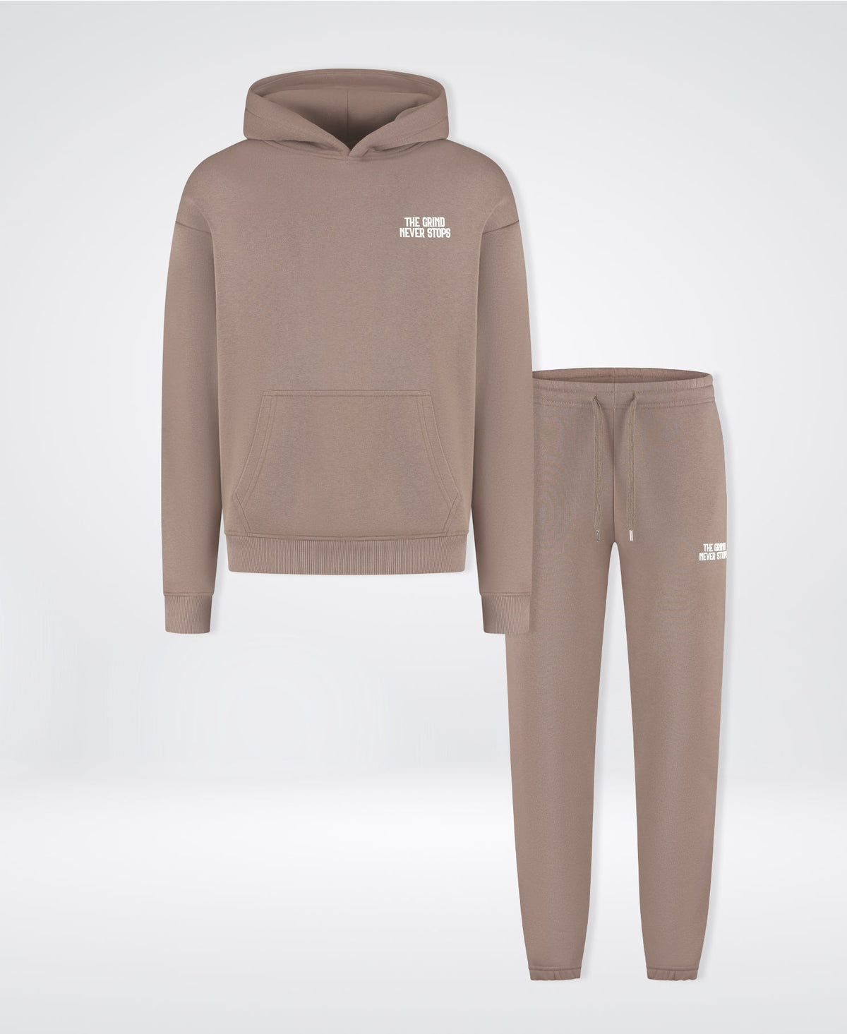 TGNS™ - ESSENTIAL TRACKSUIT TAUPE BROWN - The Grind Never Stops