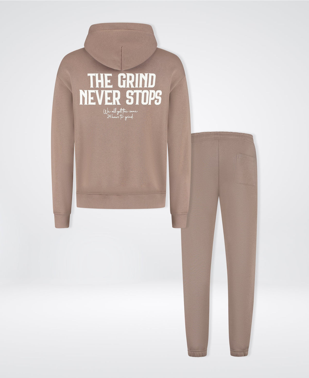 TGNS™ - ESSENTIAL TRACKSUIT TAUPE BROWN - The Grind Never Stops